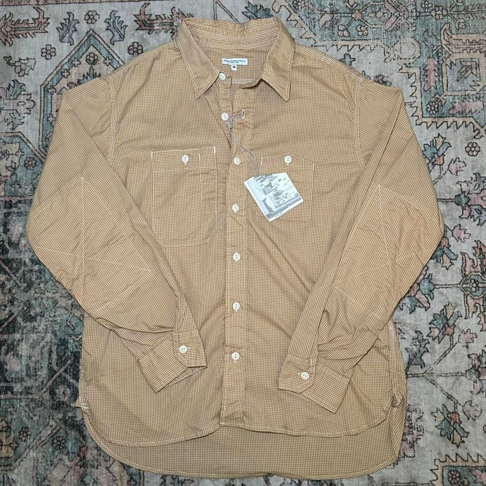 Engineered Garments Gingham Work Shirt – Mustard (M)